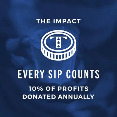 Communicates the brand's commitment to social responsibility by highlighting that 10% of profits are donated annually, building trust and emotional connection with values-driven shoppers.