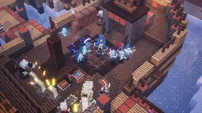 This appears to be a video game screenshot from Minecraft Dungeons showing gameplay, not an Amazon product image. This image does not fit any of the secondary image categorization tags as it is not…