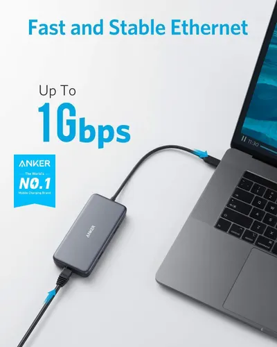 Communicates the high-speed performance capability of the Ethernet adapter, emphasizing fast and stable connectivity up to 1Gbps to reassure shoppers of reliable network performance. Highlights the…