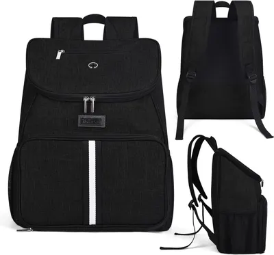 Shows the product from multiple angles on a clean white background to help shoppers understand the physical appearance and design of the backpack.
