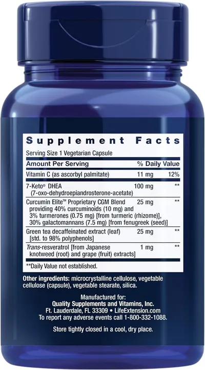 Displays the detailed supplement facts panel showing ingredients, dosages, and nutritional information to inform shoppers about what they are purchasing.