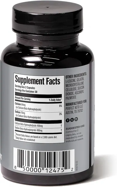 Provides a clean, catalog-style view of the product showing the supplement facts panel for informational purposes.