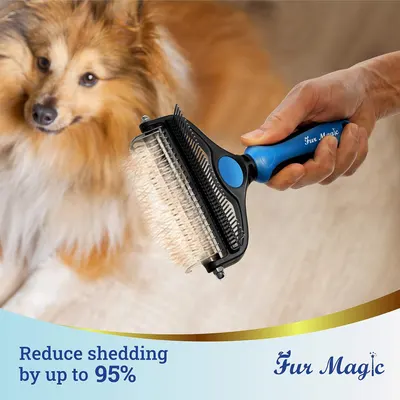 Highlights a quantifiable performance claim to reassure shoppers of the product's effectiveness in reducing pet shedding. Communicates the primary benefit of dramatically reducing pet shedding,…