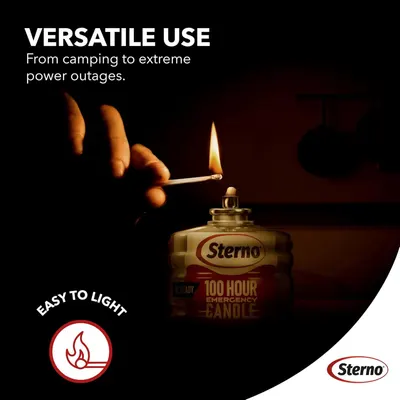 Demonstrates the product's versatility across multiple use cases, from camping to power outages, reassuring shoppers of its broad utility. Highlights the ease of lighting the candle, providing…