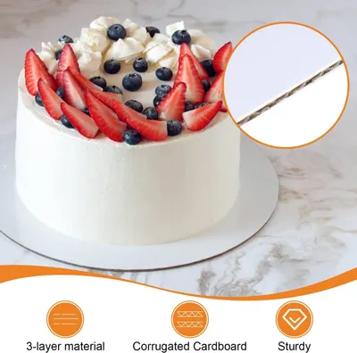 Breaks down the physical structure of the cake base by highlighting its material composition and construction to communicate durability and quality. Showcases multiple structural benefits in a…