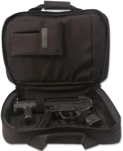 Shows the customer everything included in the purchase: the carrying case, firearm, and accessories, demonstrating the complete package they will receive.