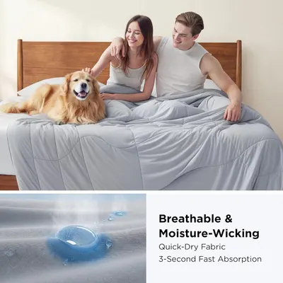 Showcases multiple benefits of the product including breathability, moisture-wicking properties, and fast absorption to reassure shoppers of comfort and…