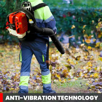 Demonstrates the anti-vibration feature in a real-world use scenario to reassure shoppers of user comfort during operation.