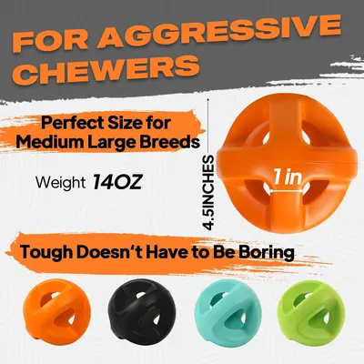 Provides exact physical dimensions and weight to help shoppers understand the product size and suitability for their dog breed. Shows the available color options from the brand's product lineup.