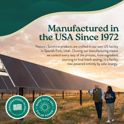 Communicates the brand's heritage, American manufacturing origin, and environmental responsibility through solar energy, building trust and emotional connection with shoppers who value…