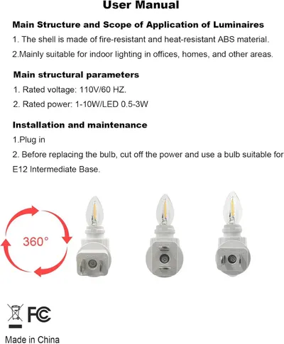 Provides user manual information including installation steps, technical specifications, and usage instructions to help customers understand how to set up and use the product safely. Highlights the…