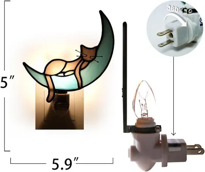 Provides exact measurements of the nightlight to help shoppers understand its compact size and ensure it fits their space. Highlights the physical components…