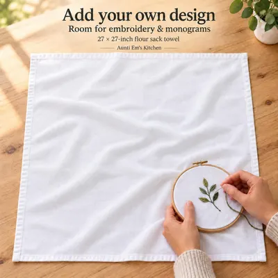 Highlights that the towels are ideal for personalization through embroidery and monograms, appealing to crafters and gift-givers.