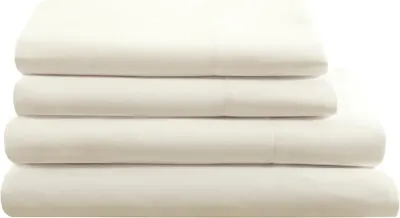 Shows the folded sheet set on a white background to display the fabric and color clearly.
