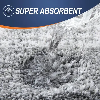 Demonstrates the mat's ability to quickly absorb water, reassuring shoppers it will keep floors dry and safe.