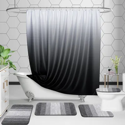 Shows the product in a real bathroom environment to help shoppers visualize how the mats will look in their own space.