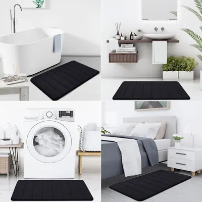 Demonstrates the product's versatility by showing it in four different environments: bathroom, vanity area, laundry room, and bedroom, highlighting its…