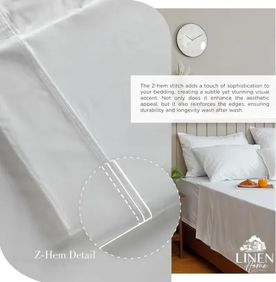 Highlights the Z-hem stitching detail to show how this construction feature adds sophistication, aesthetic appeal, and reinforces durability. Communicates the…