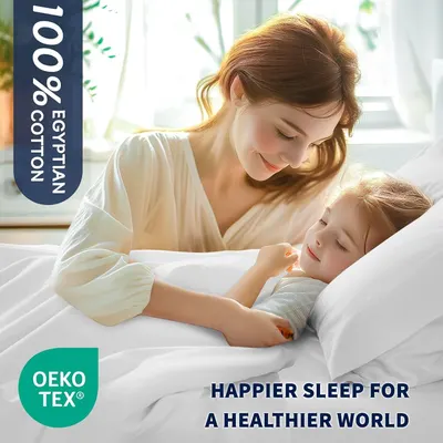 Highlights the OEKO-TEX certification to reassure shoppers that the sheets are tested for harmful chemicals and safe for the whole family, including children.…
