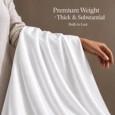 Communicates the durability and quality of the fabric through its substantial weight and construction to reassure shoppers of long-term value.