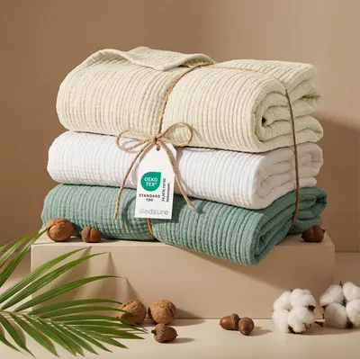 Showcases the brand's product lineup with multiple color options available and emphasizes the OEKO-TEX certification to build brand trust and help shoppers…