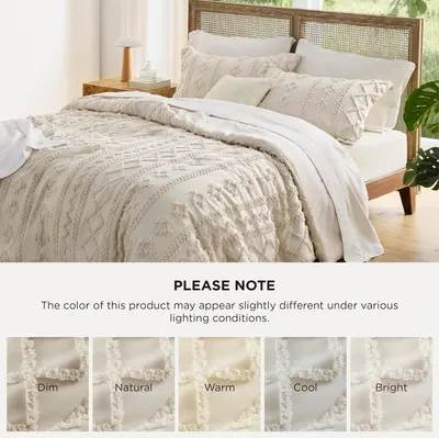 Educates shoppers on how the product color may appear under various lighting conditions (Dim, Natural, Warm, Cool, Bright) to manage expectations and reduce…