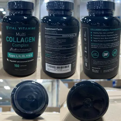 White Background Images for Vital Vitamins Multi Collagen Peptides Complex for Women & Men