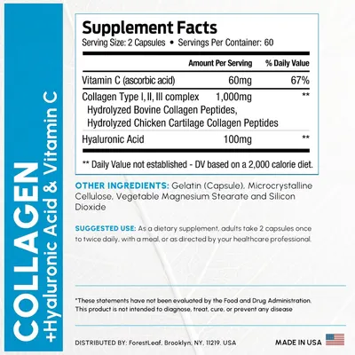 Provides transparency by displaying the complete supplement facts, ingredient list, and suggested use to help shoppers understand dosage and nutritional content.