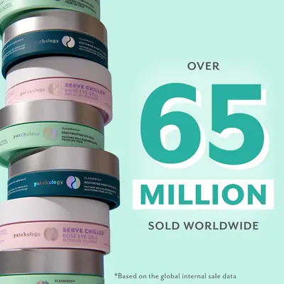 Communicates the product's massive sales success to build trust and social proof with shoppers.