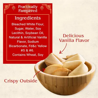 Provides ingredient transparency and highlights two key product attributes—delicious vanilla flavor and crispy texture—to inform and entice shoppers.