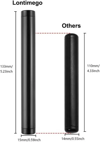 Demonstrates that the Lontimego product is taller and wider than competing products, reassuring shoppers of greater capacity or value.