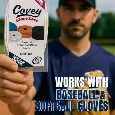 Demonstrates that the laces work with both baseball and softball gloves, showing versatility and broad compatibility.
