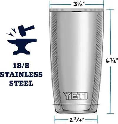 Provides exact measurements of the tumbler's height, width, and diameter to help shoppers understand the physical size and capacity of the product. Highlights…