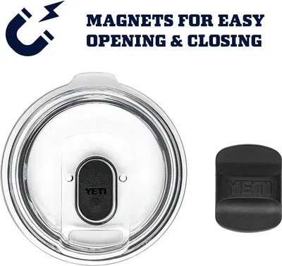 Emphasizes the magnetic MagSlider lid feature for easy opening and closing, reassuring shoppers of the product's user-friendly design and convenience.