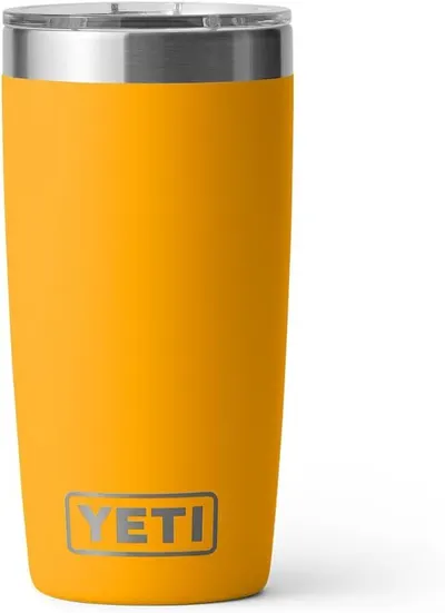 Provides a clean, catalog-style product image showing the yellow tumbler with no text or design elements.