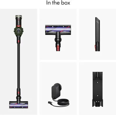 Shows all components and accessories included with the vacuum purchase, helping shoppers understand the full value and versatility of the package.