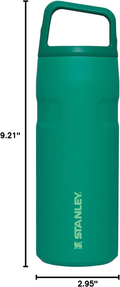 Provides exact physical dimensions of the bottle to help shoppers understand its size and portability.