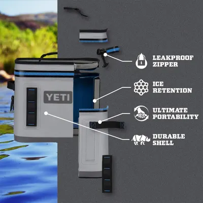 Breaks down the cooler's key physical components and features using callout lines and icons to show shoppers what makes the product functional and reliable.…