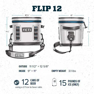 Shows the exact physical dimensions, weight, and capacity of the cooler with measurement arrows and stats to help shoppers understand the product's size and…