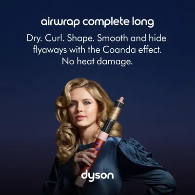 Highlights multiple styling benefits of the Dyson Airwrap, emphasizing its versatility and heat-free styling capability to reassure shoppers about hair health…