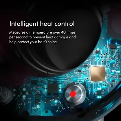 Highlights the advanced heat control technology that measures temperature 40 times per second to prevent heat damage and protect hair shine. Emphasizes the quantifiable performance of the…