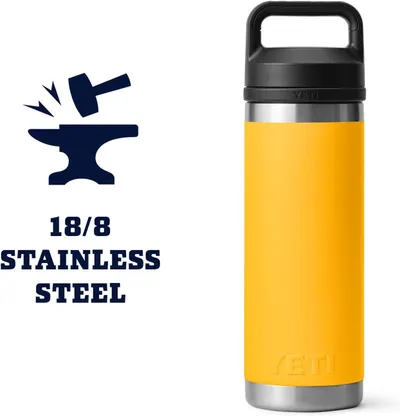 Emphasizes the premium 18/8 stainless steel material to communicate durability and quality to shoppers.