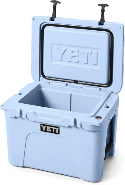 Shows the cooler's interior with the lid open in a clean white background setting with no text or design overlays.