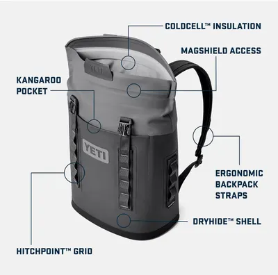 Breaks down the backpack's physical components and structural features to help shoppers understand the product's construction and design elements.