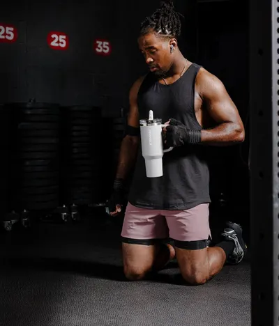 Shows the product in a real-world gym setting to help shoppers visualize using it during workouts.