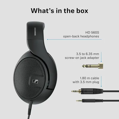 Shows everything in the box so the shopper knows the headphones ship with the adapter and cable.