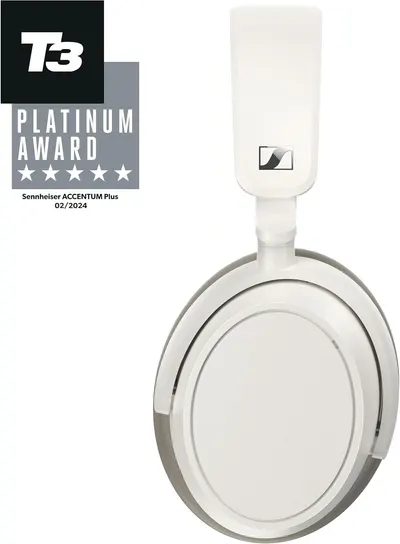 Places a T3 Platinum Award badge on a clean product shot to signal expert press approval.
