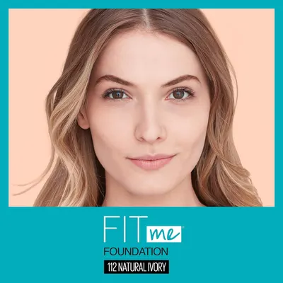 Shows a close-up of the Natural Ivory shade on a model so shoppers can confirm the match for their skin.