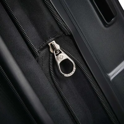 Close-up of the expansion zipper shows the case adds packing room when needed.