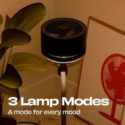 Shows the built-in lamp with three modes to set the mood in a room.
